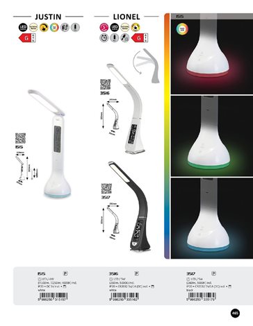 3516 LED Stmívatelná dotyková stolní lampa s displejem LED/5W/230V bílá 7