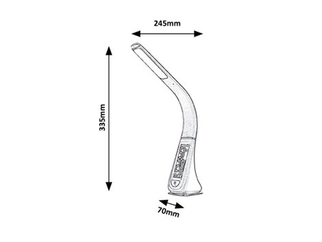 3517 LED Stmívatelná dotyková stolní lampa s displejem LED/5W/230V černá 3