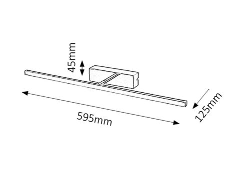 3910 nástěnné svítidlo LED SLIM, 12W, 4000K, chrom lesk 2