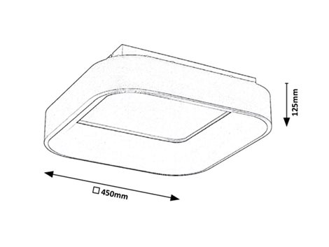 3926 LED Stmívatelné stropní svítidlo LED/28W/230V hranatý 3000-6000K + DO 4