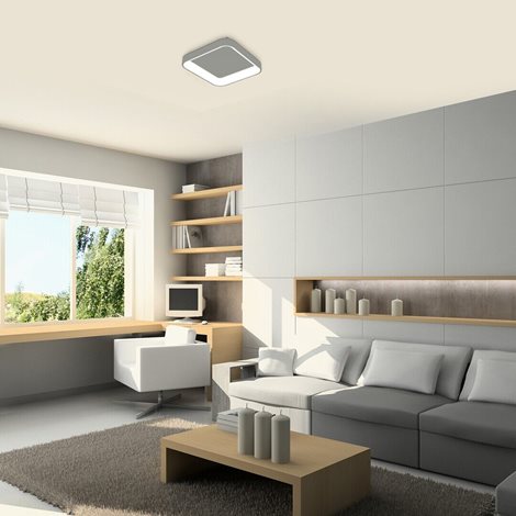3926 LED Stmívatelné stropní svítidlo LED/28W/230V hranatý 3000-6000K + DO 5