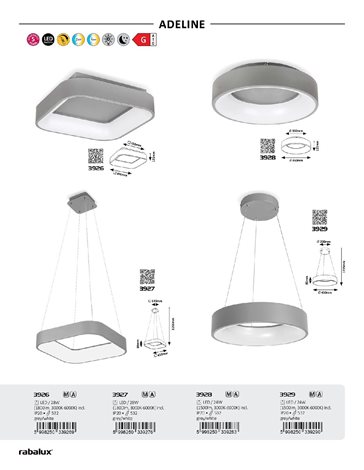 3926 LED Stmívatelné stropní svítidlo LED/28W/230V hranatý 3000-6000K + DO 6