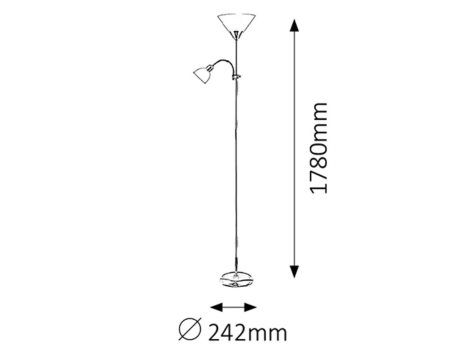 4062 Stojací lampa 1xE27/100W+E14/25W 2
