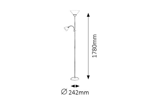 4188 Stojací lampa ACTION E27 1x MAX 100W + E14 1x MAX 25W 3