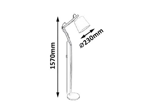 4192 Stojací lampa Thomas bílá/ písková E27 MAX 60W 3