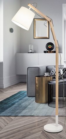 4192 Stojací lampa Thomas bílá/ písková E27 MAX 60W 4