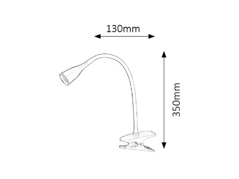 4195 LED Stolní lampa s klipem JEFF 1xLED/4,5W/230V 3
