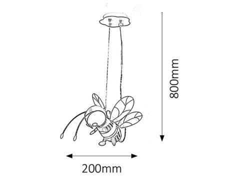 4718 Závěsná lampa BEE vícebarevná E27 40W IP20 2