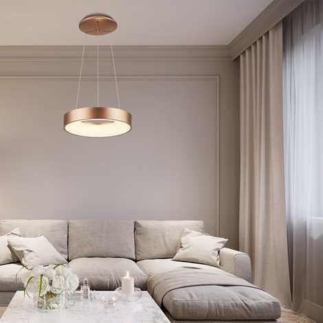 5054 Závěsné LED svítidlo CARMELLA 600mm 50W 3350lm 4000K IP20 bílá/zlatá 3