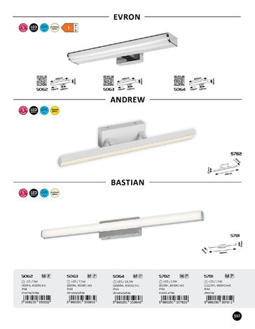 5063 LED Koupelnové osvětlení zrcadla Evron LED/7,5W/230V IP44 5