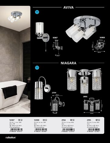 5087 Koupelnové svítidlo AVIVA G9 1X MAX 28W 6
