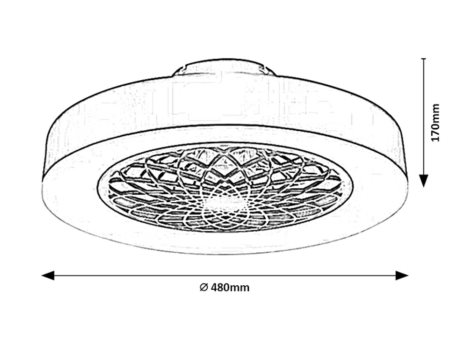 5419 LED Stmívatelné stropní svítidlo s ventilátorem LED/35W/230V 3000-6000K + dálkové ovládání 10