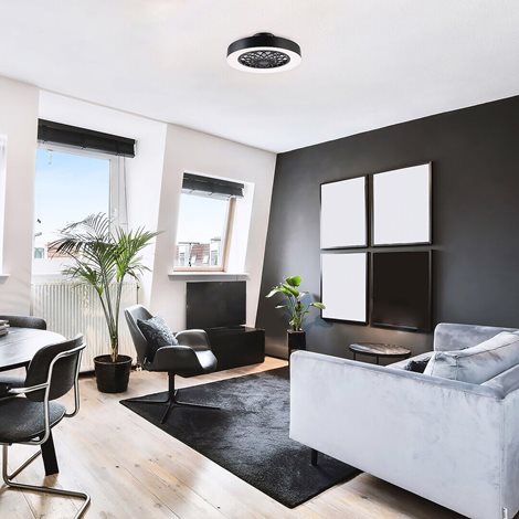 5419 LED Stmívatelné stropní svítidlo s ventilátorem LED/35W/230V 3000-6000K + dálkové ovládání 12