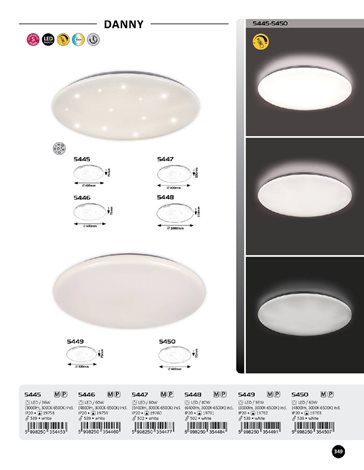 5445 Stmívatelné stropní svítidlo Danny bílá LED 36W 3000lm 12