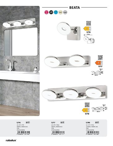 5718 LED Koupelnové svítidlo BEATA LED 3x 5W 5