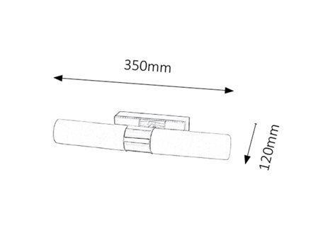 5750 LED Koupelnové zrcadlové osvětlení JIM 2xLED/5W/230V 3