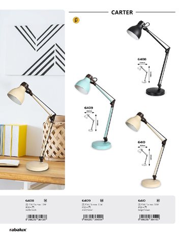 6408 Stolní lampa CARTER E14 1X MAX 11W 5