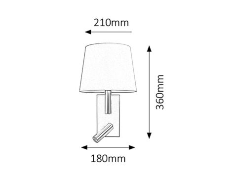 6539 Nástěnné svítidlo Harvey E27/40W + LED/3W 3