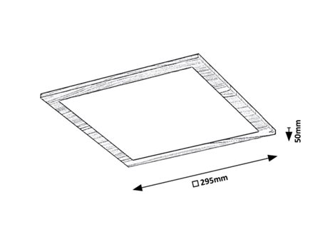 6907 Čtvercové stropní svítidlo Almond 12W 1260lm 295x295mm 3