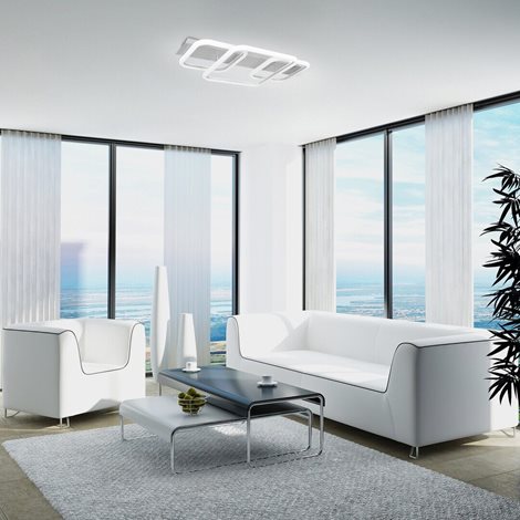 6997 LED přisazené stropní svítidlo Fandral 1x42W 3800lm 4000K - chrom, bílá 4