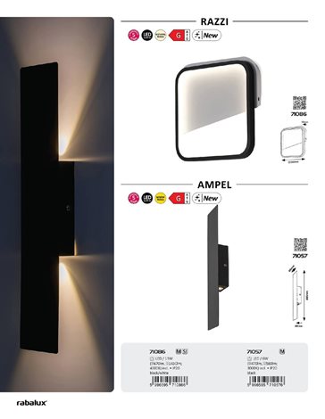 71057 LED Nástěnné svítidlo LED/6W/230V 3000K černá 8