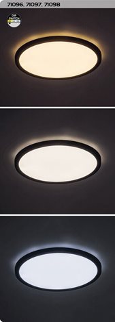 71097 LED Stropní svítidlo GONZALO LED/36W/230V 3000/4000/6000K pr. 40 cm černá 6