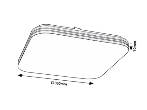 71174 OSCAR2 stropní svítidlo LED/18W/230V 4000K 1170lm 33x33cm 3
