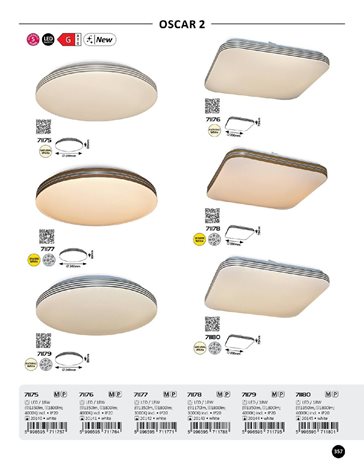 71176 OSCAR2 stropní svítidlo LED/18W/230V 4000K 1350lm 33x33cm 6