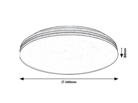 71177 OSCAR2 stropní svítidlo LED/18W/230V 3000K 1350lm pr. 34cm 5