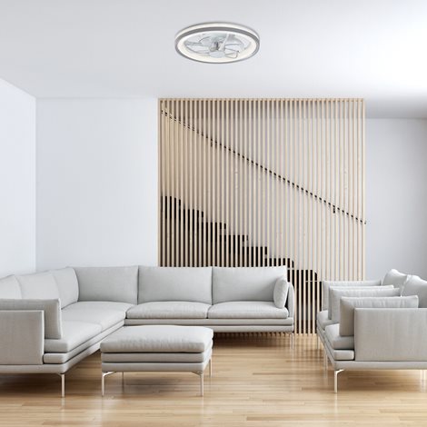 71335 Stropní svítidlo s ventilátorem FANRICIUS D480mm LED 40W/2200lm 3000+4000+6000K stříbrná 10