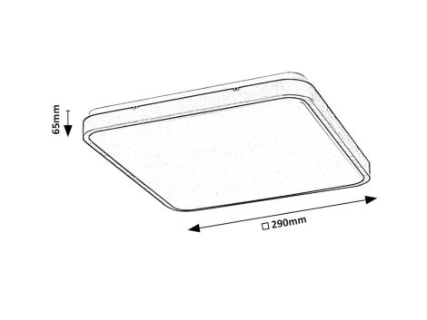 71422 Koupelnové stropní svítidlo ALENZO LED 24W 230V 3000+4000+6000K IP44 29x29 cm bílá 9