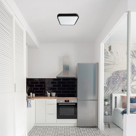 71433 Koupelnové stropní svítidlo ALENZO LED 36W 230V 3000+4000+6000K IP44 42x42 cm černá 8