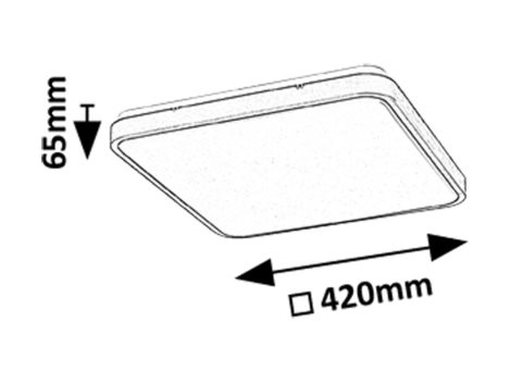 71433 Koupelnové stropní svítidlo ALENZO LED 36W 230V 3000+4000+6000K IP44 42x42 cm černá 9