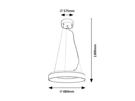 72001 LED Stmívatelný lustr na lanku LED/38W/230V 3000-6500K černá + dálkové ovládání 7