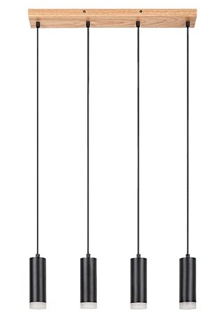 72124 Závěsné svítidlo TORAS se dřevěnou monturou, 4 x GU10, 60cm 1