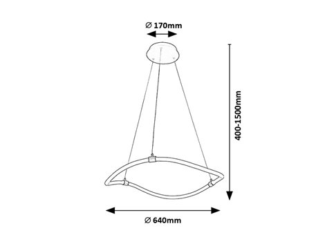 72253 Závěsné LED svítidlo SERENA 34W 4000K 3350lm 6