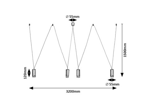 73038 závěsné svítidlo Senobia GU10 4X MAX 5W IP20 2