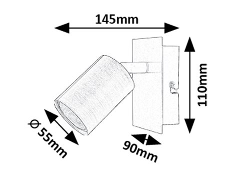 73071 Nástěnné bodové svítidlo GERHARD 1xGU10 15W 230V IP20 6