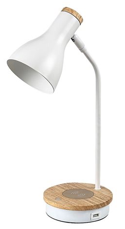 74001 Stmívatelná dotyková stolní lampa s bezdrátovým nabíjením 1xE14/25W/230V kaučukovník 1