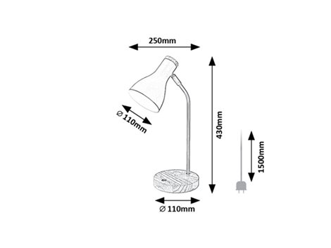 74002 Stolní lampa FERB E14 1x MAX 25W 5