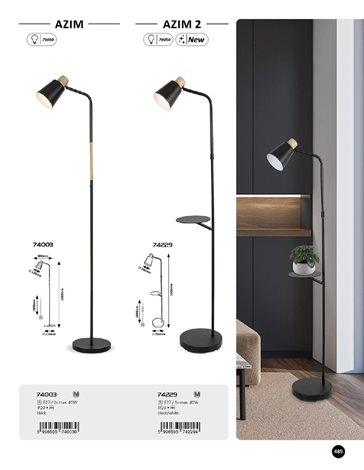 74003 Stojací lampa 1xE27/40W/230V 8
