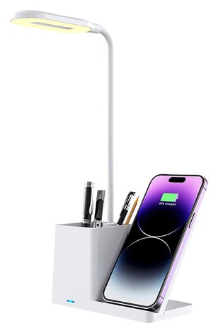 74233 Stmívatelná stolní lampa s bezdrátovým nabíjením CERIE QI LED 4W 5V 3000 4000 6500K IP20 bílá 4