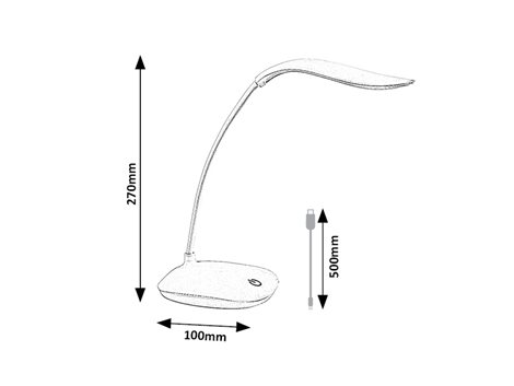 74235 Stmívatelná flexibilní stolní lampa BEDI LED 2W 5V IP20 modrá 6