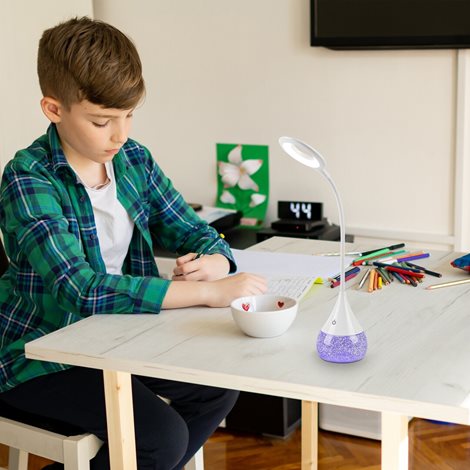 74248 RGB Stmívatelná stolní lampa VIVTER LED 4W 230V IP20 bílá 11