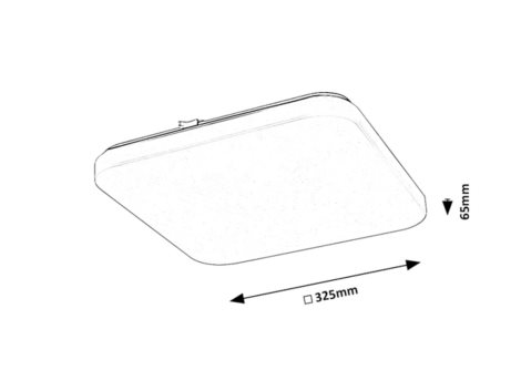 75014 Stropní svítidlo se senzoremVENDEL LED 325x325mm 20W 1400lm 4000K IP20 bílá 5