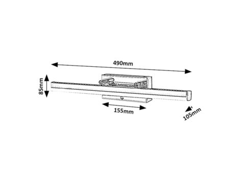 75016 Nástěnné svítidlo nad zrcadlo TURGON LED š490mm 13W 1190lm 3000+4000+6000K IP44 chrom, bílá 5