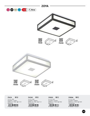 75032 Stropní svítidlo ZOYA 18W 400K 1390lm IP44 9