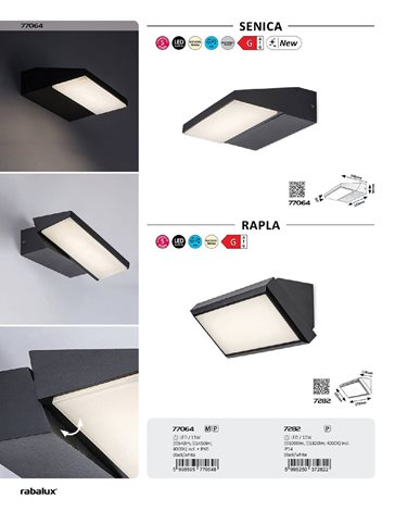 77064 Senica svítidlo černá LED 13W IP65 11