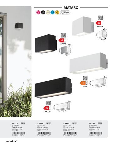 77073 LED Venkovní nástěnné svítidlo LED/7W/230V IP54 černá 6