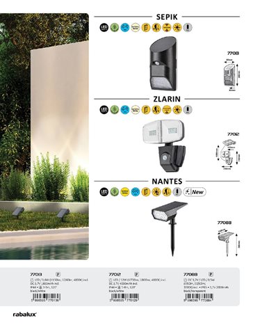 77088 NANTES venkovní svítidlo solární LED 0,5W, 50lm, 3000K, IP65, černá 6